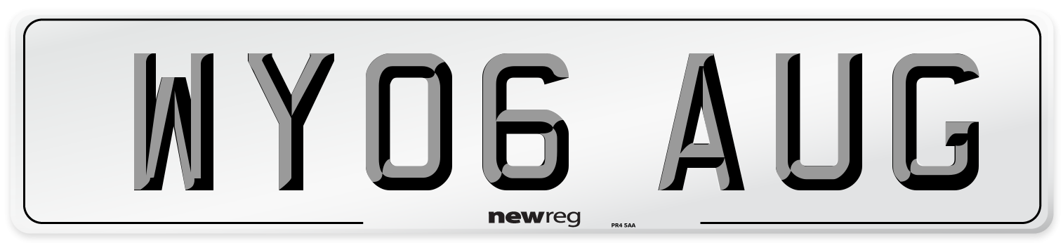WY06 AUG Number Plate from New Reg